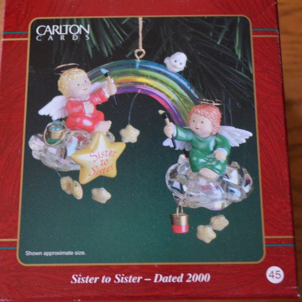 Vintage Heirloom Collection "Sister to Sister - Dated 2000" Christmas Ornament